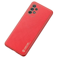 Dux Ducis Yolo elegant case made of soft TPU and PU leather for Samsung Galaxy A72 4G red