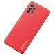 Dux Ducis Yolo elegant case made of soft TPU and PU leather for Samsung Galaxy A72 4G red