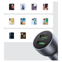 Ugreen fast car charger 2x USB 36W Quick Charge SCP FCP AFC gray (CD213 10144)