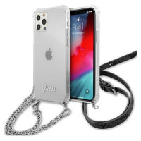 Guess GUHCP12LKC4GSSI iPhone 12 Pro Max 6.7" Transparent hardcase 4G Silver Chain