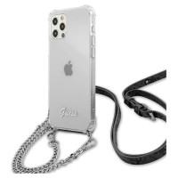 Guess GUHCP12LKC4GSSI iPhone 12 Pro Max 6.7" Transparent hardcase 4G Silver Chain