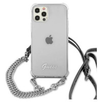 Guess GUHCP12LKC4GSSI iPhone 12 Pro Max 6.7" Transparent hardcase 4G Silver Chain