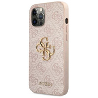 Guess GUHCP12M4GMGPI iPhone 12/12 Pro 6,1" różowy/pink hardcase 4G Big Metal Logo