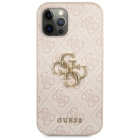 Guess GUHCP12M4GMGPI iPhone 12/12 Pro 6,1" różowy/pink hardcase 4G Big Metal Logo