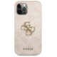 Guess GUHCP12M4GMGPI iPhone 12/12 Pro 6,1" różowy/pink hardcase 4G Big Metal Logo