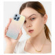 Kingxbar Travel Series luxurious elegant case for iPhone 13 Pro blue-orange (Clouds)
