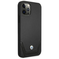 BMW Etui BMW BMHCP12MRSWPK iPhone 12/12 Pro 6,1" czarny/black hardcase Leather Perforate