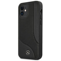 Mercedes MEHCP12SCDOBK iPhone 12 mini 5,4" czarny/black hardcase Leather Perforated Area