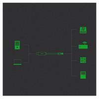 Ugreen console cable USB - Ethernet RJ45 1.5m black (CM204)