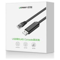 Ugreen console cable USB - Ethernet RJ45 1.5m black (CM204)