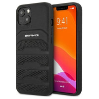 Mercedes AMG AMHCP13SGSEBK iPhone 13 mini 5,4" czarny/black hardcase Leather Debossed Lines