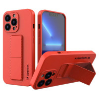 Wozinsky Kickstand Case silicone case with stand for iPhone 13 Pro red