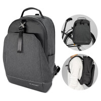 Wozinsky bike pannier bag, bike backpack with frame, 2in1, 40l, black (WBB33BK)