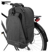 Wozinsky bike pannier bag, bike backpack with frame, 2in1, 40l, black (WBB33BK)