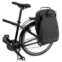 Wozinsky bike pannier bag, bike backpack with frame, 2in1, 40l, black (WBB33BK)