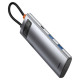 Baseus Metal Gleam Series multifunctional USB HUB 7in1 Type C HDMI TF PD card reader gray (WKWG020113)