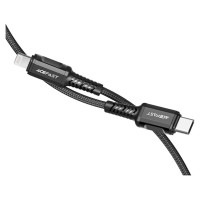Acefast C1-01 Lightning - USB-C MFi PD cable 30W 3A 480Mb/s 1.2m - black
