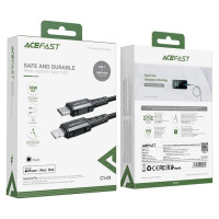 Acefast C1-01 Lightning - USB-C MFi PD cable 30W 3A 480Mb/s 1.2m - black