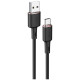Acefast USB cable - USB Type C 1.2m, 3A black (C2-04 black)