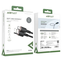 Acefast USB cable - USB Type C 1.2m, 3A black (C2-04 black)
