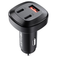 Acefast car charger 66W 2x USB Type C / USB, PPS, Power Delivery, Quick Charge 4.0, AFC, FCP, SCP black (B3 black)