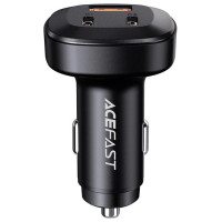 Acefast car charger 66W 2x USB Type C / USB, PPS, Power Delivery, Quick Charge 4.0, AFC, FCP, SCP black (B3 black)
