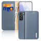 Dux Ducis Hivo Leather Flip Cover Genuine Leather Wallet For Cards And Documents Samsung Galaxy S22 + (S22 Plus) Blue