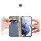 Dux Ducis Hivo Leather Flip Cover Genuine Leather Wallet For Cards And Documents Samsung Galaxy S22 + (S22 Plus) Blue