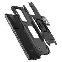 Wozinsky Ring Armor tough hybrid case cover + magnetic holder for Samsung Galaxy S22 Ultra red