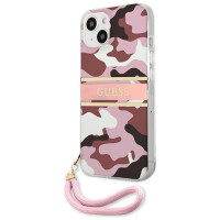 Guess GUHCP13SKCABPI iPhone 13 mini 5.4" pink/pink hardcase Camo Strap Collection