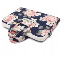 Canvaslife Briefcase 15-16'' Laptop Bag - Navy Blue and White