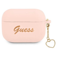 Guess GUAPLSCHSP AirPods Pro cover pink/pink Silicone Charm Heart Collection