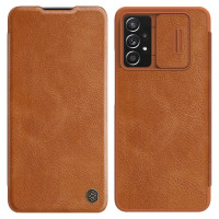 Nillkin Qin leather holster case for Samsung Galaxy A73 brown