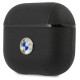 BMW BMA3SSLBK AirPods 3 cover czarny/black Geniune Leather Silver Logo