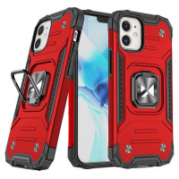 Wozinsky Ring Armor case for iPhone 14 Plus armored cover magnetic holder ring red