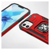 Wozinsky Ring Armor case for iPhone 14 Plus armored cover magnetic holder ring red