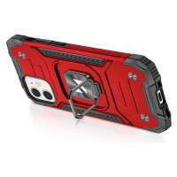 Wozinsky Ring Armor case for iPhone 14 Plus armored cover magnetic holder ring red