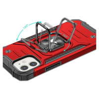 Wozinsky Ring Armor case for iPhone 14 Plus armored cover magnetic holder ring red