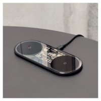 Baseus Digital LED Display dual wireless charger with digital display 20W black (WXSX010101)
