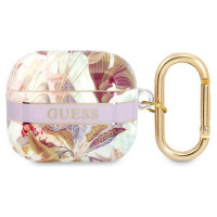 Guess GUA3HHFLU AirPods 3 cover purple/purple Flower Strap Collection