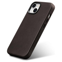 Icarer Oil Wax Premium Leather Case iPhone 14 Plus Magnetic Leather Case with MagSafe Brown (WMI14220703-BN)