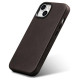 Icarer Oil Wax Premium Leather Case iPhone 14 Plus Magnetic Leather Case with MagSafe Brown (WMI14220703-BN)