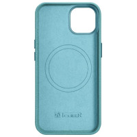 Icarer Litchi Premium Leather Case iPhone 14 Magnetic Leather Case with MagSafe Green (WMI14220709-GN)