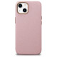 Icarer Litchi Premium Leather Case iPhone 14 Plus Magnetic Leather Case with MagSafe Pink (WMI14220711-PK)