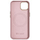 Icarer Litchi Premium Leather Case iPhone 14 Plus Magnetic Leather Case with MagSafe Pink (WMI14220711-PK)