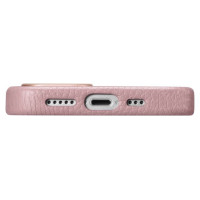 Icarer Litchi Premium Leather Case iPhone 14 Plus Magnetic Leather Case with MagSafe Pink (WMI14220711-PK)