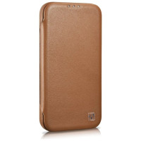 Icarer CE Premium Leather Folio Case iPhone 14 Plus Magnetic Flip Leather Folio Case MagSafe Brown (WMI14220715-BN)