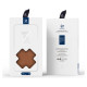 Dux Ducis Skin X2 case for iPhone 14 Plus case with magnetic flap brown