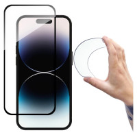 Wozinsky Full Cover Flexi Nano Glass tempered glass for iPhone 14 Pro flexible with a black frame