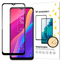 Wozinsky super tough Full Glue tempered glass full screen with Case Friendly TCL 30E black frame